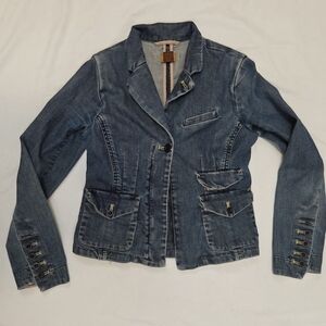 Anthropologie Louie Denim Jean Jacket Blazer 2